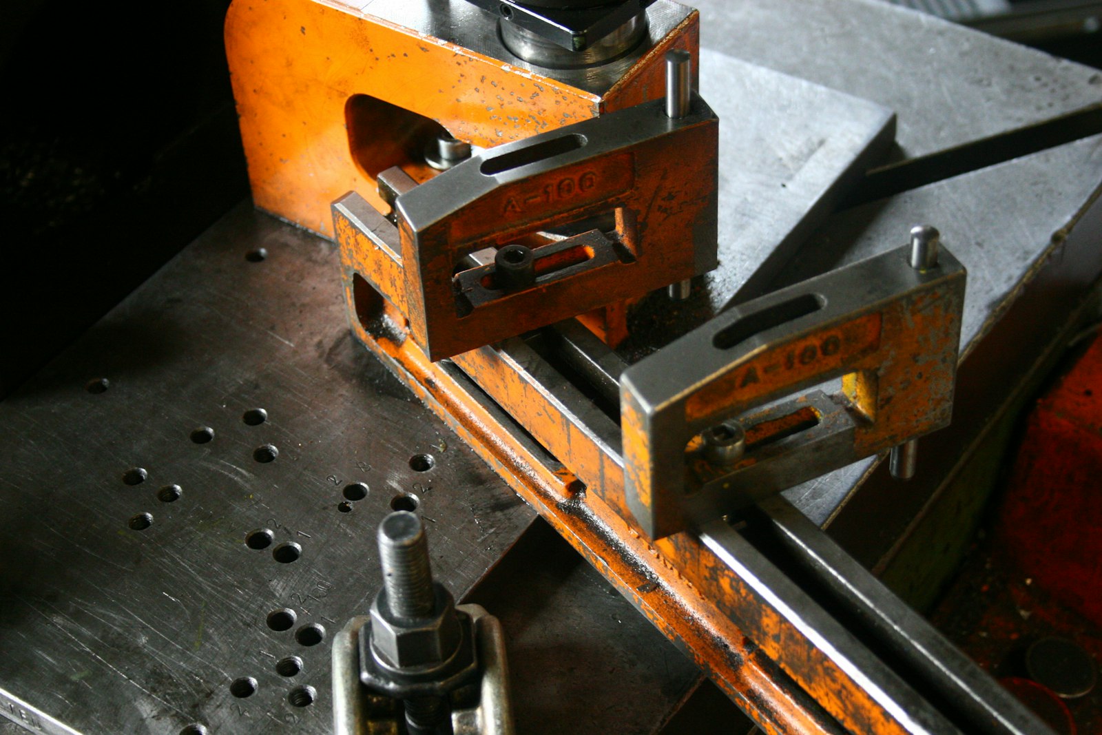 Engineers assembling a machine on the shop floor