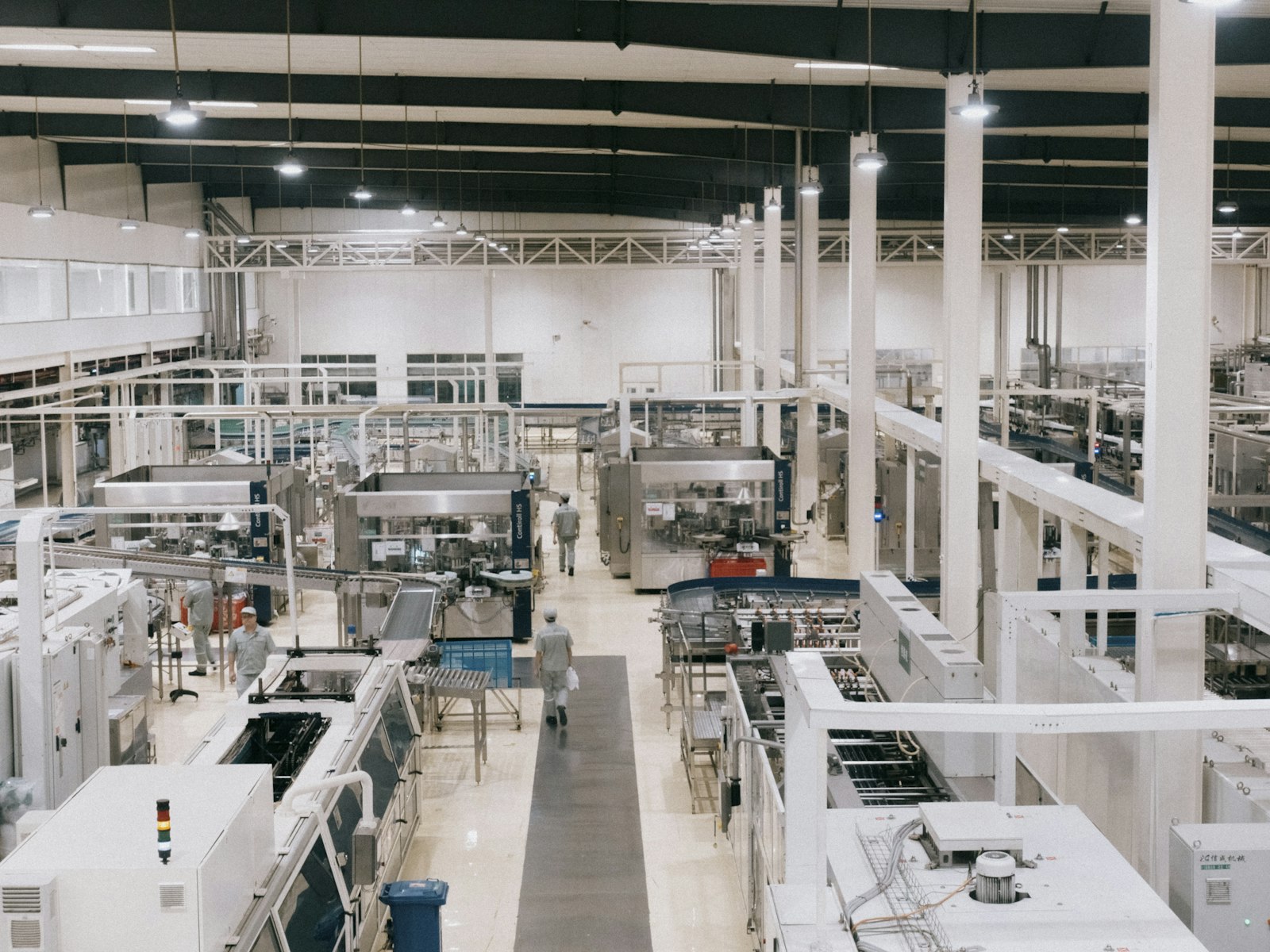 The floor of a modern manufacturing facility